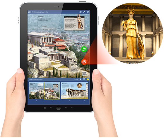 <b>mozaBook</b> app for tablets<br>Take your books with you everywhere.