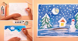 การวาดภาพหุ่นขี้ผึ้งและการวาดภาพฉากฤดูหนาว