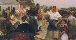 Lajos Deák-Ebner - ตลาดสัตว์ปีก (ค.ศ. 1885)