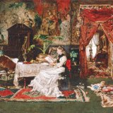 Mihály Munkácsy: การตกแต่งภายในของกรุงปารีส (ค.ศ.1877)