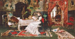 Mihály Munkácsy: การตกแต่งภายในของกรุงปารีส (ค.ศ.1877)