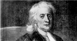 ไอแซก นิวตัน นักฟิสิกส์และนักคณิตศาสตร์ชาวอังกฤษ (ค.ศ. 1642-1727)