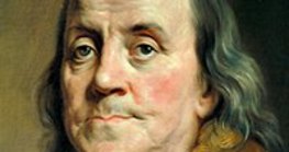 เบนจามิน แฟรงคลิน (ค.ศ. 1706-1790) นักการเมืองชาวอเมริกัน นักประดิษฐ์