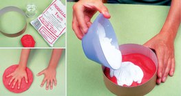 การสร้างมือจากปูนปลาสเตอร์