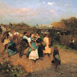 Lajos Deák-Ébner - ผู้เก็บเกี่ยวกลับบ้าน (ค.ศ.1881)
