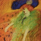 ปิกัสโซ: ผู้หญิงใส่หมวกสีน้ำเงิน (ค.ศ.​1910, อิมเพรสชั่นนิสม์)