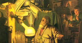 นักเล่นแร่แปรธาตุชาวเยอรมัน Henning Brand ผู้ค้นพบฟอสฟอรัส (ประมาณ 1669)