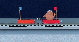 เมื่อวัตถุทั้งสองมีปฏิสัมพันธ์กัน ความเร็วจะแปรผกผันกับมวล