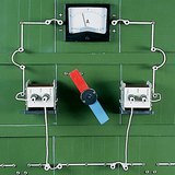 การเหนี่ยวนำกระแสสลับโดยการหมุนแม่เหล็กและขดลวดคงที่ - การวัดกระแสเหนี่ยวนำด้วยแอมมิเตอร์