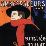 ตูลูซ-โลแทร็ก - Ambassadeurs Aristide Bruant อยู่ในคาบาเร่ต์ของเขา (ค.ศ. 1892, โพสต์-อิมเพรสชั่นนิสม์)