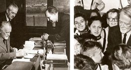 Zoltán Kodály หัวหน้ากลุ่มวิจัยดนตรีพื้นบ้านของสถาบันวิทยาศาสตร์แห่งฮังการี · Zoltán Kodály และเด็กๆ