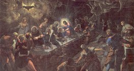 Jacopo Tintoretto - อาหารมื้อสุดท้าย ( ค.ศ.​1592-1594, มารยาท)