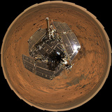 ภาพพาโนรามาจากภาพถ่ายที่ถ่ายโดยยานสำรวจสปิริตโรเวอร์