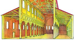 ภาพตัดขวางของ Basilica of Sant'Apollinare in Classe, Ravenna, Italy (536-549, ศิลปะคริสเตียนยุคแรก)