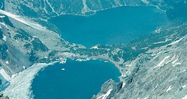 ทะเลสาบ Moraine ใน High Tatras