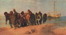 เรปิน: Barge Haulers บนแม่น้ำโวลก้า (ค.ศ.1873, ความสมจริง)