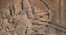 สิงโตล่าสัตว์ Ashurbanipal (Nineveh, Mesopotamia, 650 ปีก่อนคริสตกาล)