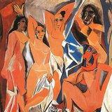 ปาโบล ปีกัสโซ: Les Demoiselles d'Avignon (ค.ศ. 1907, คิวบิสม์ )