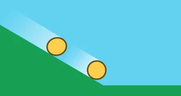 Elastic collision on a slope