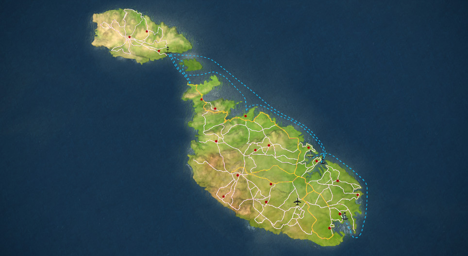 Málta közigazgatási térképe