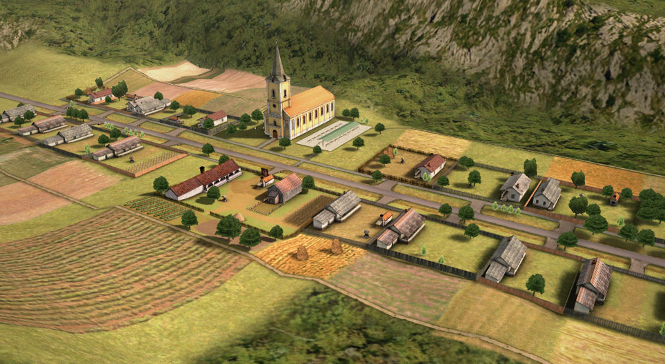 หมู่บ้านถนนเดี่ยวบน'พื้นที่แคบ'