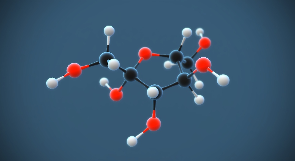 Beta-D-fructose (fruit sugar) (C₆H₁₂O₆)