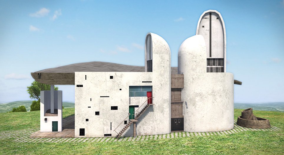 โบสถ์แห่ง โนเทรอ ดาม ดู โอท์ (ค.ศ.1950, เมืองรองแชมป์, ประเทศฝรั่งเศส)