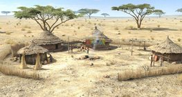 หมู่บ้านแอฟริกัน (ประเทศซูดาน)