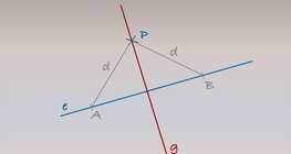 การพล็อตตั้งฉากบนเส้นจากจุด P ที่ไม่ได้อยู่ในเส้น