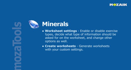 Minerals worksheet tutorial