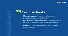 mozaBook - การจัดการสมุดแบบฝึกหัด