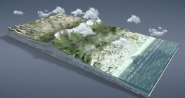 รูปแบบธรณีสันฐานแบบเอโอเลียนบนชายฝั่งหรือทุ่งหญ้าสเตปป์