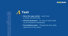 mozaBook - เครื่องมือข้อความ