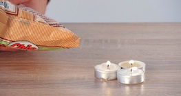 ข้างในถุงมันฝรั่งทอดกรอบ