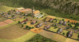 หมู่บ้านถนนเดี่ยวบน'พื้นที่แคบ'