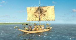 Ancient Egyptian sailing boat