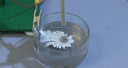 Drawing a silver flower with electrolysis